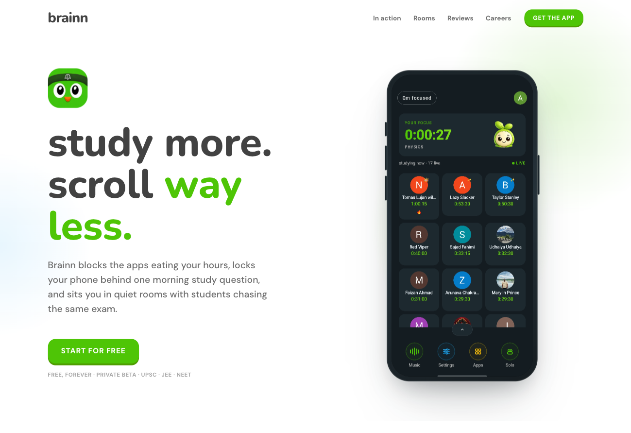 Brainn - Study Focus & Blocker Screenshot